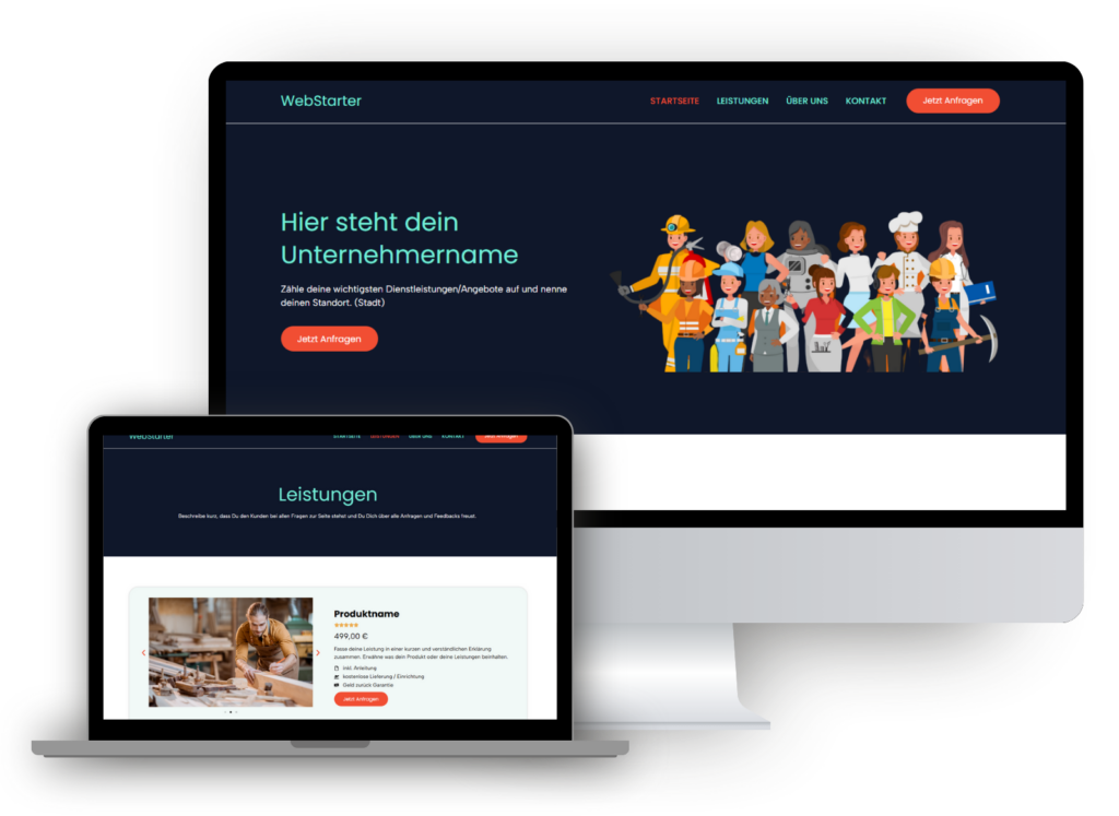 Webseiten zum Festpreis - WebFix 6 Deine Website – Web, Mobil und Tablet Ansicht